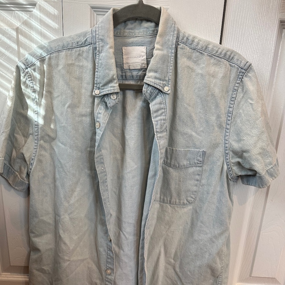 American Eagle Denim Button Down Shirt